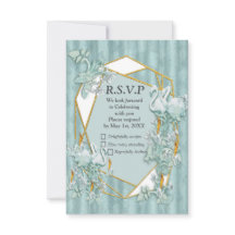 Salie Groene zijde & goud, witte flamingo, schitte