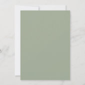 Salie Groene Zwarte Liefde Script Minimalistische Kaart (Achterkant)