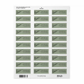 Salie Groene Zwarte Liefde Script Retouradres Etiket (Full Sheet)