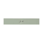 Salie Groene Zwarte Script Minimalistische Trouw Uitnodigingen Wikkel (Vlak)