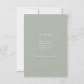 Salie ivoor foto bruiloft luxe Save the Date (Achterkant)