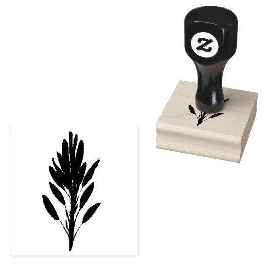 Salie Kruid Botanische Tuin Bloemen Waterverf Rubberstempel (Gestempeld)