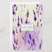 Salie & Lavendel Aquarel Zeep Inpakpapier Vel (Voorkant / Achterkant)