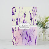 Salie & Lavendel Aquarel Zeep Inpakpapier Vel (Staand voorkant)