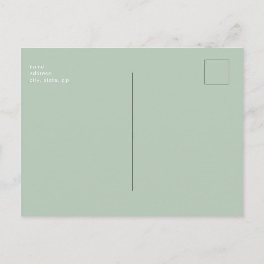 Salie & Lavendel Bruiloft Save Our Date Briefkaart (Achterkant)