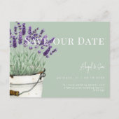 Salie & Lavendel Bruiloft Save Our Date Briefkaart (Voorkant)
