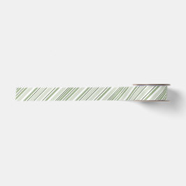 Salie (Licht, Medium, Donker), Witte Diagonale Str Satijnen Lint