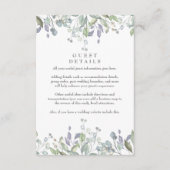 Salie Lila Bloemige Gast Informatie Details Informatiekaartje (Voorkant)