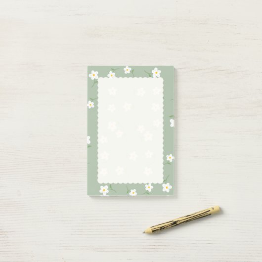salie Madeliefje Bloemige Post-Its | Schattige Bot Post-it® Notes (Op bureau)