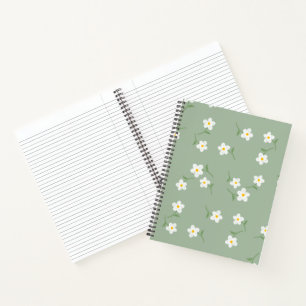 Salie Madeliefjes Bloem Notitieboek   Handgetekend