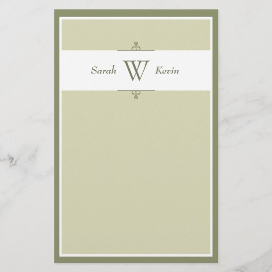 Salie monogram briefpapier (Voorkant)
