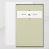 Salie monogram briefpapier (Voorkant / Achterkant)