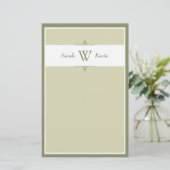 Salie monogram briefpapier (Staand voorkant)