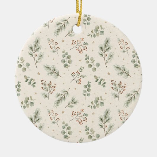 Salie Noel Botanische Kerst Ornament (Voorkant)