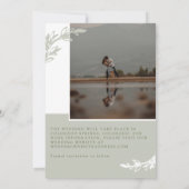 Salie & Olijf Groene Overlappende Foto's Save The Date (Achterkant)