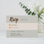 Salie Olijf RSVP om te passen bij Rustieke Herfst  (Staand voorkant)