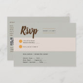 Salie Olijf RSVP om te passen bij Rustieke Herfst  (Voorkant / Achterkant)