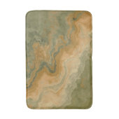 Salie Olijfgroen Mosterd Geel Print Badmat (Voorkant Verticaal)