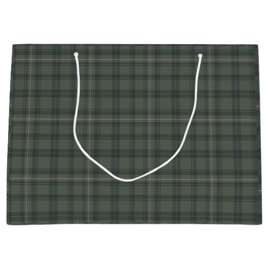Salie Olive Green Plaid | Moderne rustieke vakanti Groot Cadeauzakje (Voorkant)