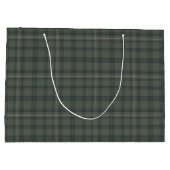 Salie Olive Green Plaid | Moderne rustieke vakanti Groot Cadeauzakje (Achterkant)
