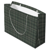 Salie Olive Green Plaid | Moderne rustieke vakanti Groot Cadeauzakje (Achterkant Gekanteld)