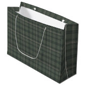 Salie Olive Green Plaid | Moderne rustieke vakanti Groot Cadeauzakje (Voorkant Gekanteld)