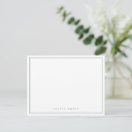 Salie randen minimalistische gepersonaliseerde Bri Notitiekaartje