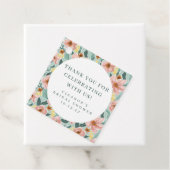 Salie Roze Bloem Bruidsfeest Borrel Custom Bedankt Bedankjes Labels (In situ)