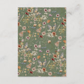 Salie Rustieke Boho Wilde Bloem Kaart (Achterkant)