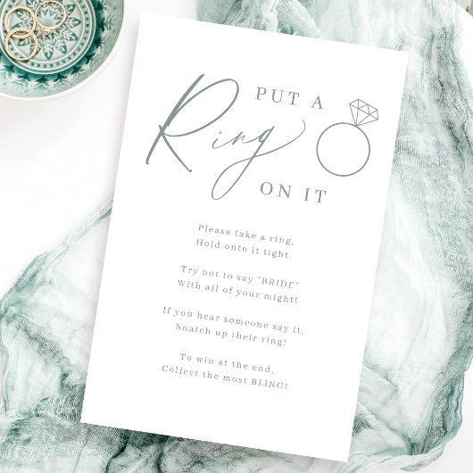 Salie-script 'leg een ring om haar vinger'-bruidsf
