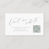 Salie script minimalist QR-code website Insteekkaa Plaatskaartje (Voorkant)