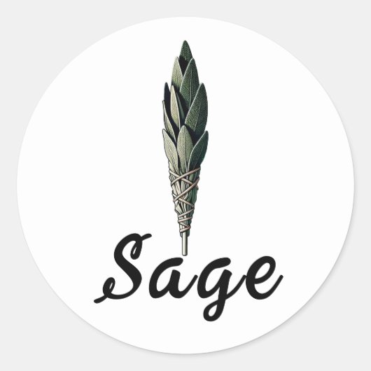 Salie Smudge Bescherming Vintage Apotheek Label (Voorkant)
