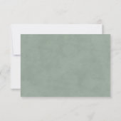 Salie & Stoffig Groen Eucalyptus Elegant Bruiloft RSVP Kaartje (Achterkant)
