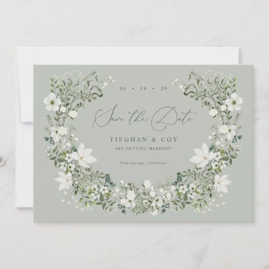 Salie Tuin Save The Date Trouw Aankondiging (Voorkant)