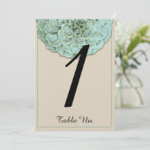 Salie Vetplant Trouwtafel Nummer Kaart (Staand voorkant)