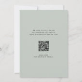 Salie Watercolor Eucalyptus QR Code Bruiloft Save The Date (Achterkant)