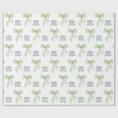 Salie Waterverf Boog Persoonlijke Bruidsdouche Cadeaupapier (Vlak)