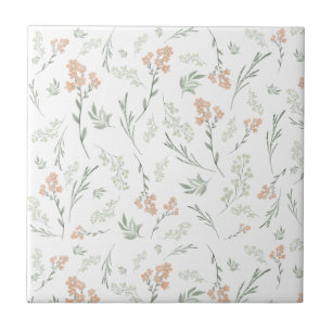 Salie Waterverf Wilde Bloem Floral Tegeltje