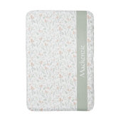 Salie Waterverf Wilde Bloem Florale Aangepaste Naa Badmat (Voorkant Verticaal)