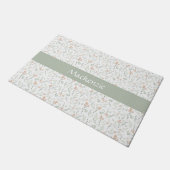 Salie Waterverf Wilde Bloem Florale Aangepaste Naa Deurmat (Schuin)