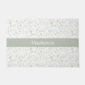 Salie Waterverf Wilde Bloem Florale Aangepaste Naa Deurmat (Voorkant)
