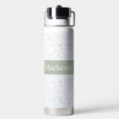 Salie Waterverf Wilde Bloem Florale Aangepaste Naa Waterfles (Achterkant)