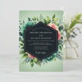 Salie Weelderige Botanische Bruiloft Kaart (Staand voorkant)