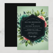 Salie Weelderige Botanische Bruiloft Kaart (Voorkant / Achterkant)