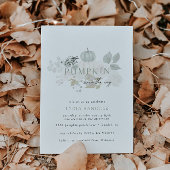 Salie & Wit - Kleine Pompoen Herfst Baby shower Kaart