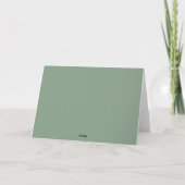 Salie Witte Blush Perzik Bloemige Dankkaart Bedankkaart (Achterkant)