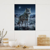 Salie Wolf Woestijnmaan Poster (Keuken)