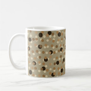 salie, zand, bruine en beige stippen koffiemok