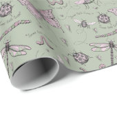 Salie Zoete Kleine Critter Vrouwelijke Blush Roze Cadeaupapier (Rol Hoek)