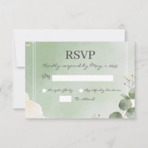Saliefluisterende botanische RSVP-kaarten